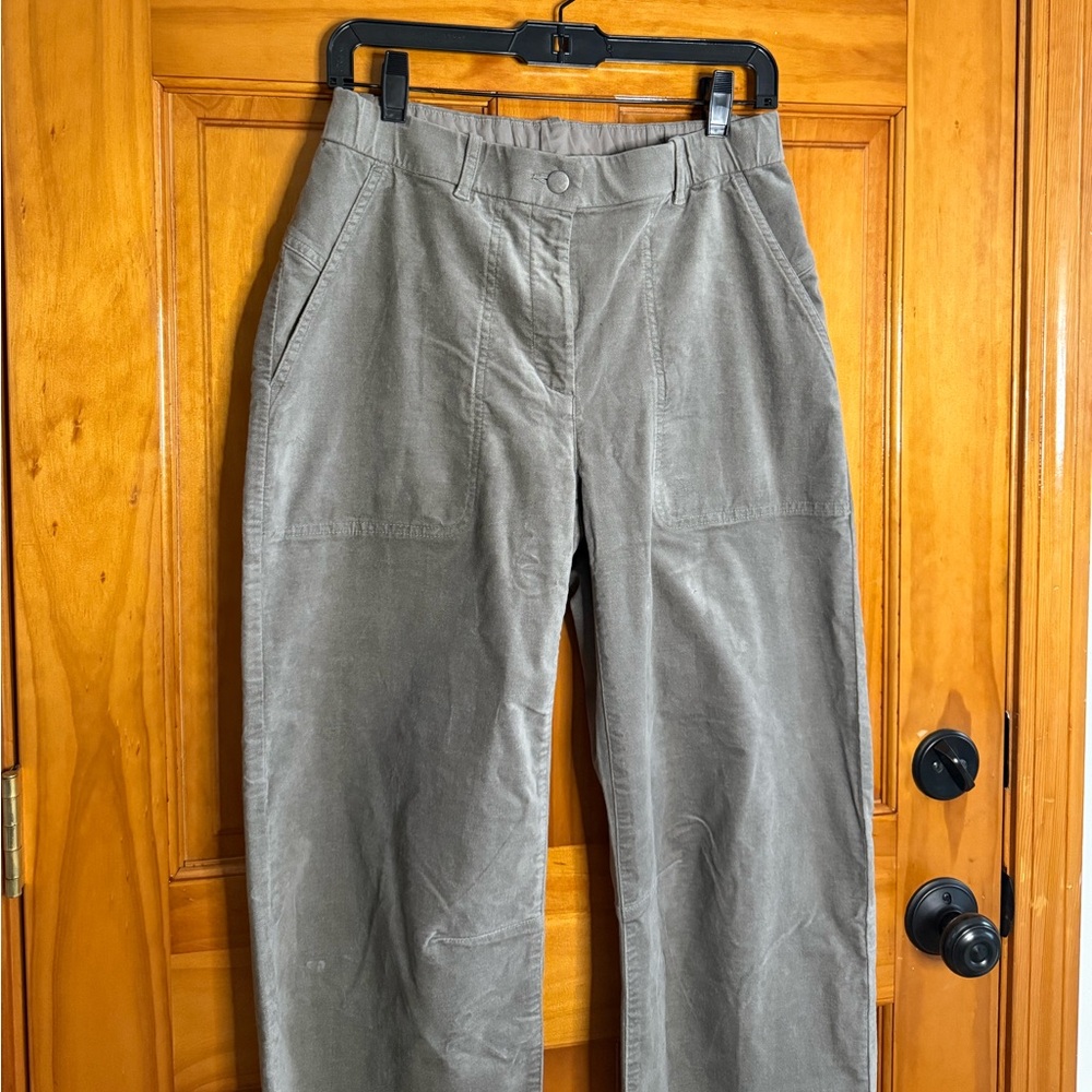 Eileen Fisher Barrel Leg Stretch Organic Cotton Ankle Pants Reed NEW - Picture 10 of 11